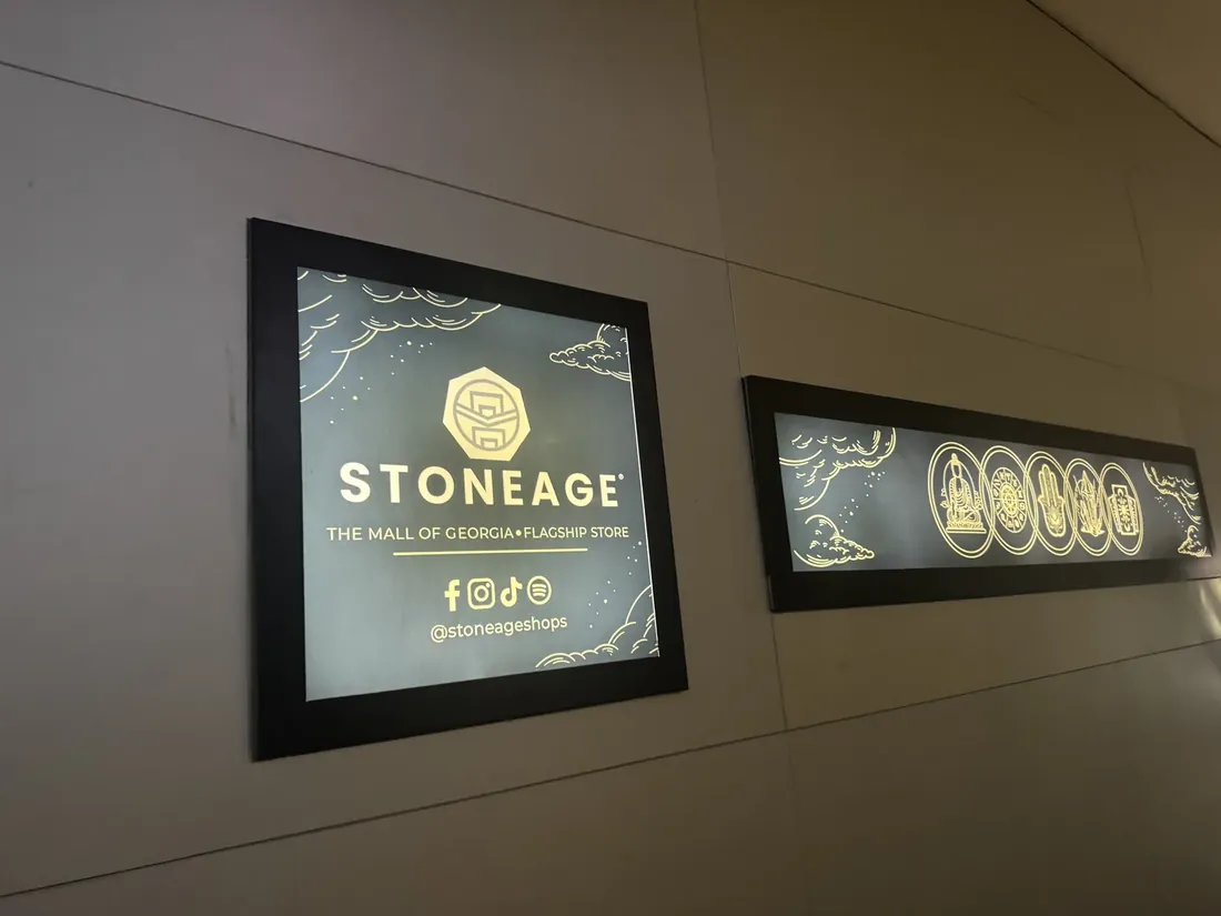 Stoneage - Mall of Georgia after the new sign went up