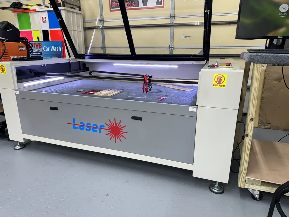 Laser cutter running in the EMTA Signs shop