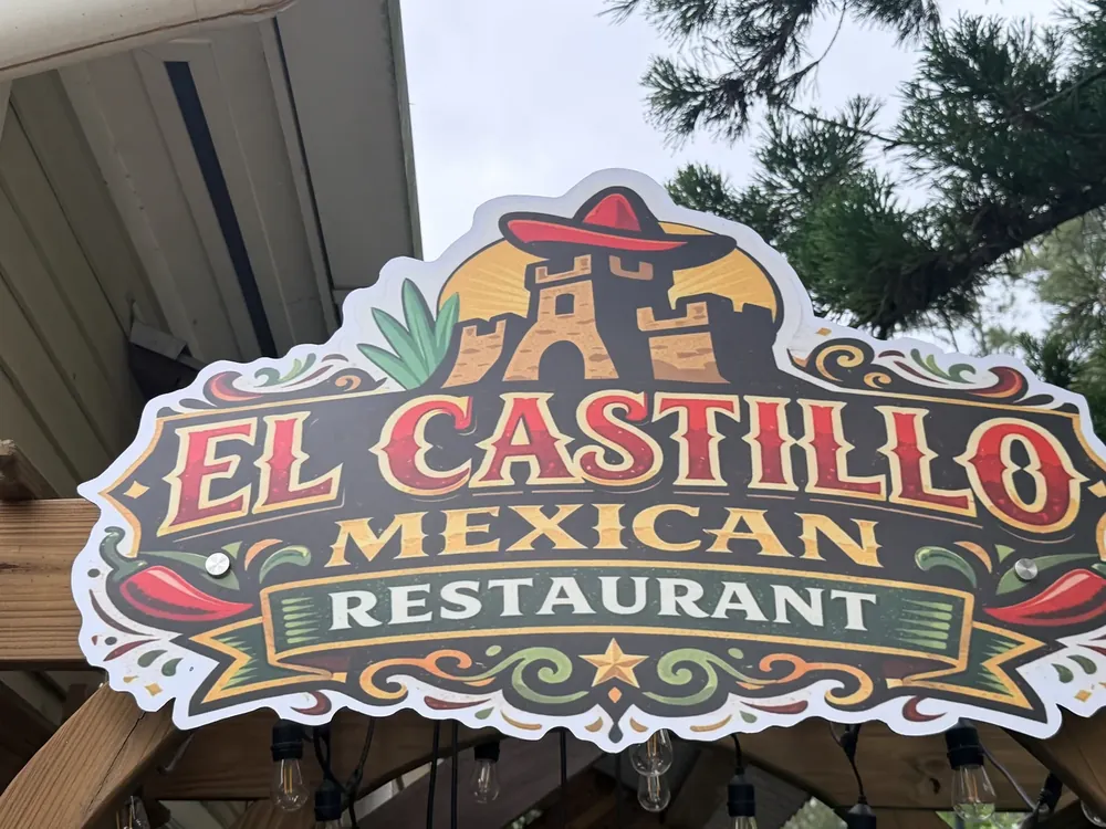 Custom shaped El Castillo restaurant sign